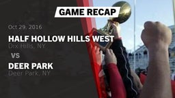 Recap: Half Hollow Hills West  vs. Deer Park  2016