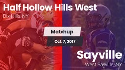 Matchup: Half Hollow Hills vs. Sayville  2017