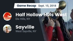 Recap: Half Hollow Hills West  vs. Sayville  2018