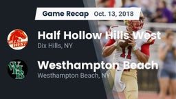 Recap: Half Hollow Hills West  vs. Westhampton Beach  2018