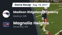 Recap: Madison Ridgeland Academy vs. Magnolia Heights  2017