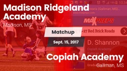 Matchup: Madison Ridgeland vs. Copiah Academy  2017