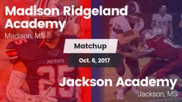 Matchup: Madison Ridgeland vs. Jackson Academy  2017