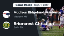 Recap: Madison Ridgeland Academy vs. Briarcrest Christian  2017