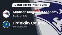 Recap: Madison Ridgeland Academy vs. Franklin County  2018