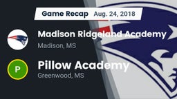 Recap: Madison Ridgeland Academy vs. Pillow Academy 2018