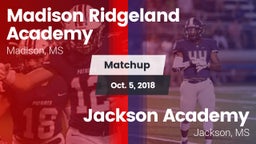 Matchup: Madison Ridgeland vs. Jackson Academy  2018