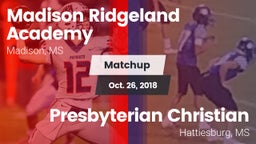 Matchup: Madison Ridgeland vs. Presbyterian Christian  2018