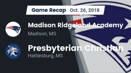 Recap: Madison Ridgeland Academy vs. Presbyterian Christian  2018