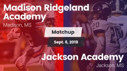 Matchup: Madison Ridgeland vs. Jackson Academy  2019