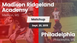Matchup: Madison Ridgeland vs. Philadelphia  2019
