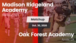 Matchup: Madison Ridgeland vs. Oak Forest Academy  2020