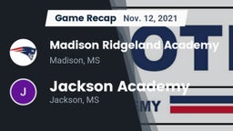 Recap: Madison Ridgeland Academy vs. Jackson Academy  2021