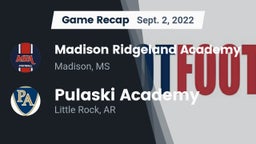 Recap: Madison Ridgeland Academy vs. Pulaski Academy 2022