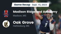 Recap: Madison Ridgeland Academy vs. Oak Grove  2023