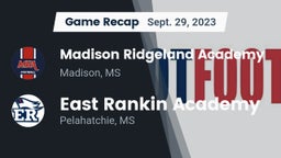 Recap: Madison Ridgeland Academy vs. East Rankin Academy  2023