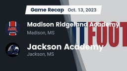 Recap: Madison Ridgeland Academy vs. Jackson Academy  2023