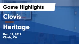 Clovis  vs Heritage  Game Highlights - Dec. 12, 2019