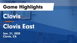Clovis  vs Clovis East  Game Highlights - Jan. 21, 2020