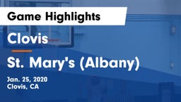 Clovis  vs St. Mary's (Albany) Game Highlights - Jan. 25, 2020