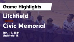 Litchfield  vs Civic Memorial  Game Highlights - Jan. 16, 2024