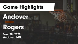 Andover  vs Rogers  Game Highlights - Jan. 28, 2020