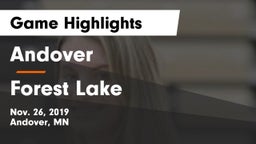 Andover  vs Forest Lake  Game Highlights - Nov. 26, 2019