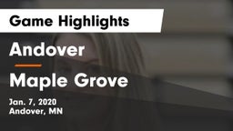 Andover  vs Maple Grove  Game Highlights - Jan. 7, 2020