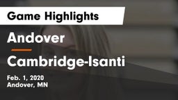 Andover  vs Cambridge-Isanti  Game Highlights - Feb. 1, 2020