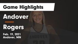 Andover  vs Rogers  Game Highlights - Feb. 19, 2021