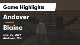 Andover  vs Blaine  Game Highlights - Jan. 25, 2022