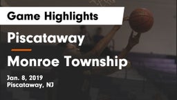 Piscataway  vs Monroe Township  Game Highlights - Jan. 8, 2019