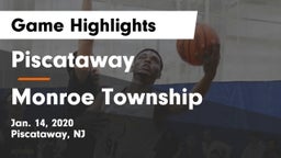Piscataway  vs Monroe Township  Game Highlights - Jan. 14, 2020