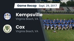 Recap: Kempsville  vs. Cox  2017