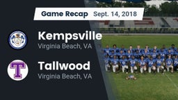 Recap: Kempsville  vs. Tallwood  2018