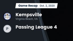 Recap: Kempsville  vs. Passing League 4 2020