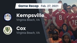 Recap: Kempsville  vs. Cox  2021