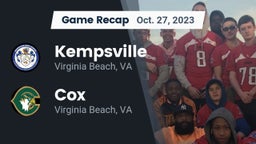 Recap: Kempsville  vs. Cox  2023