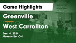 Greenville  vs West Carrollton  Game Highlights - Jan. 4, 2024