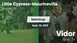 Matchup: Little vs. Vidor  2019