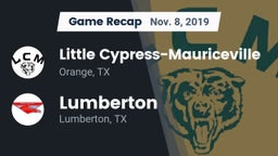 Recap: Little Cypress-Mauriceville  vs. Lumberton  2019