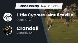 Recap: Little Cypress-Mauriceville  vs. Crandall  2019