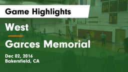 West  vs Garces Memorial  Game Highlights - Dec 02, 2016