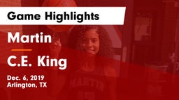 Martin  vs C.E. King  Game Highlights - Dec. 6, 2019