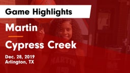 Martin  vs Cypress Creek Game Highlights - Dec. 28, 2019