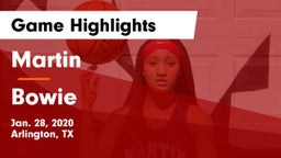 Martin  vs Bowie  Game Highlights - Jan. 28, 2020