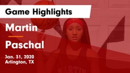 Martin  vs Paschal  Game Highlights - Jan. 31, 2020