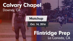 Matchup: Calvary Chapel High vs. Flintridge Prep  2016