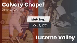 Matchup: Calvary Chapel High vs. Lucerne Valley 2017