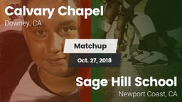 Matchup: Calvary Chapel High vs. Sage Hill School 2018
